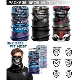 Neck Gaiters for Men,Sun UV Protection Seamless Bandana Face Cover Scarf Mask,Balaclava,headband for outdoor