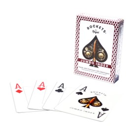 Regal Games [12 Decks] Rocket Jumbo Playing Cards - Contains 6 Red & 6 Blue Decks, 310 GSM Paper, 2.5" x 3.5" Plastic Coated Cards with Extra Large Print