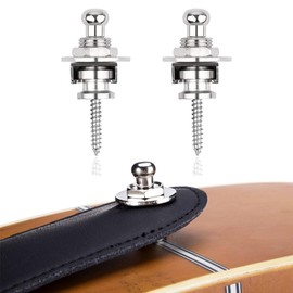 Guitar Strap Buttons, Pack of 2 Guitar Strap Locks, Guitar Strap Locks, Guitar Strap Lock Button, Locks for Guitar Straps for Electric Acoustic Guitar, Bass Strap Locks Ukulele