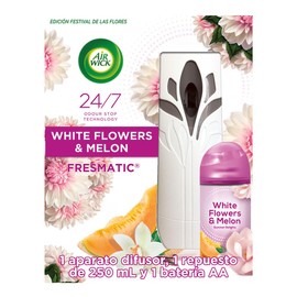 Air Wick® Freshmatic® Aromatizante De Ambiente Automático, Aparato + Repuesto Aroma Pétalos de Dalia de 250 ml
