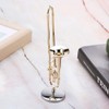 Miniature Trombone, Mini Musical Instrument, Ornament, Gold Plated Music Model