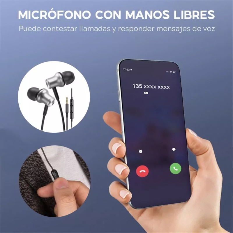 Maíz Audifonos Alambricos Celular Manos Libres Microfono In Ear