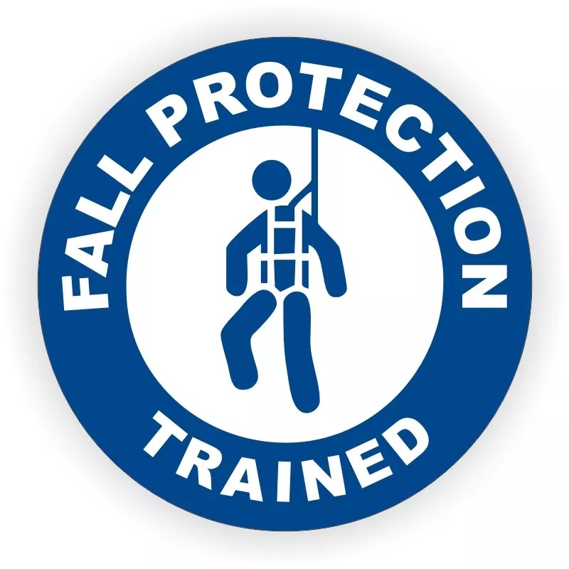 Unbranded 3pcs Fall Protection Trained Hardhat Stickers Decals Safety Helmet