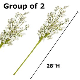Factory Direct Craft Group of 2 White Artificial Berry and Blossom Sprays for Spring and Summer Arrangements and Baby Shower Displays - (28" H)
