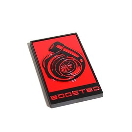 Coyote Badge Shop - GT350 Style Boosted Badge (White) (Red)