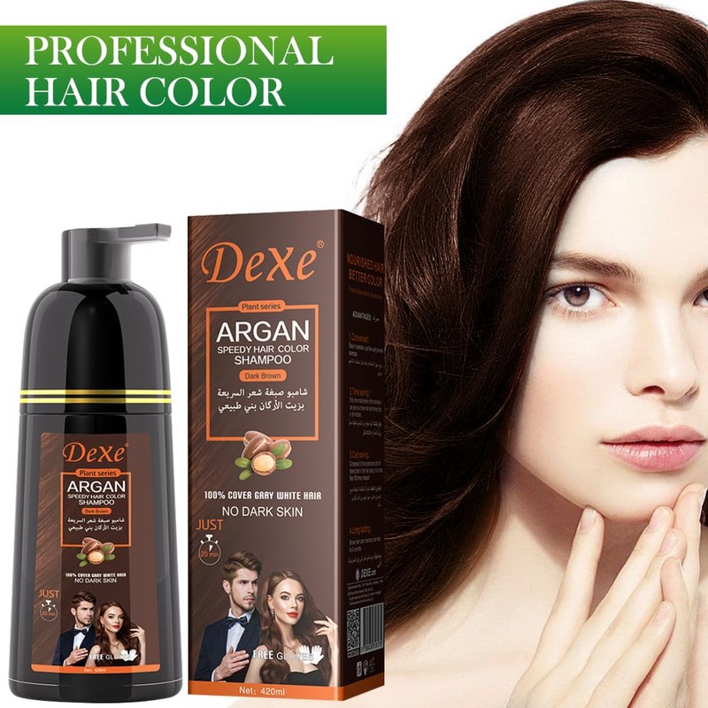 Instant Black Hair Shampoo 420ml - Semi-Permanent Black Hair Dye
