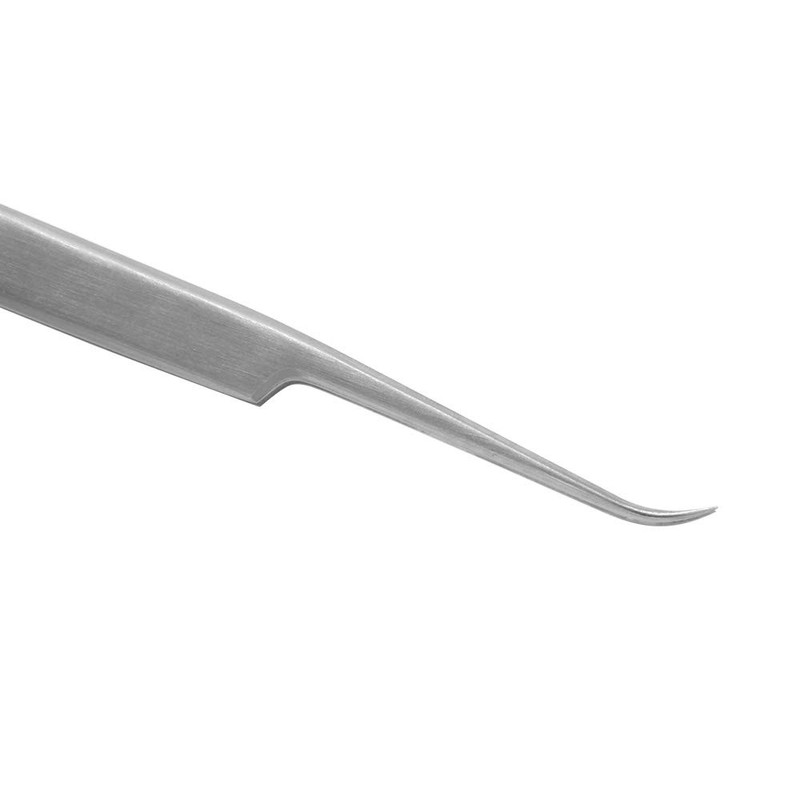 Ms.Queen Eyelash Extension Tweezers,Professional Curved Pointed Isolation Tweezers for Classic