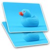 Rectangle Stickers(Set of 2) 7.5cm - Blue Toy Duckling Bath