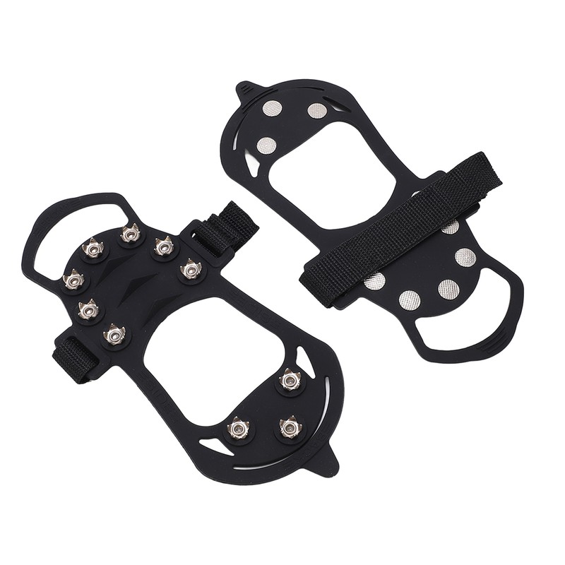 2pcs/set 10 Tooth Crampons Shoe Cover Rustproof Durable Mountaineering Ice