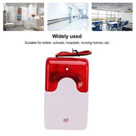 Wired Flash Siren, Acoustic Light Alarm, Safety Warning Device - Good Insulation, Impact Resistant, Red Flash, High Decibel Buzzer (220V)
