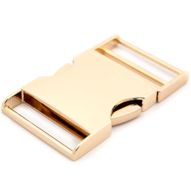 Metal Quick Side Release Buckle 1 PCS Metal Quality Webbing Bag Clip Lock Belt Strap Backpacks (Gold, 1")