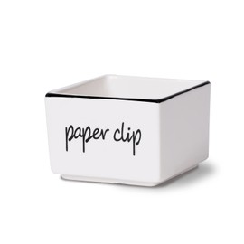 ONTUBE Farmhouse Paper Clip Holders Dispenser Organizer for Desk 3-Inch White
