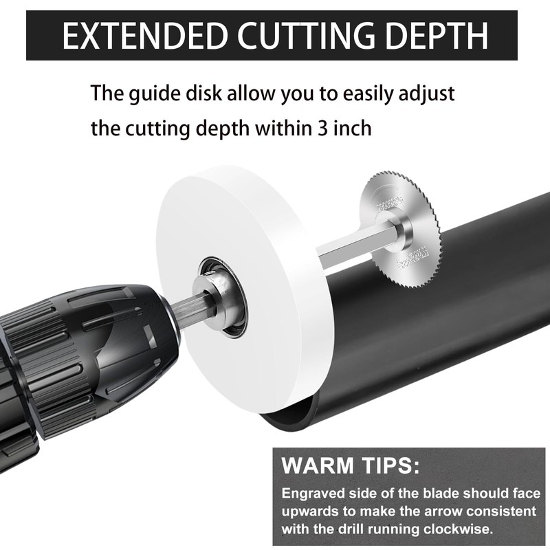 Inside Pipe Cutter for PVC Pipe with Adjustable Depth Gauge