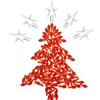 Boao 100 Pieces Ceramic Christmas Tree Bulbs and 5 Stars