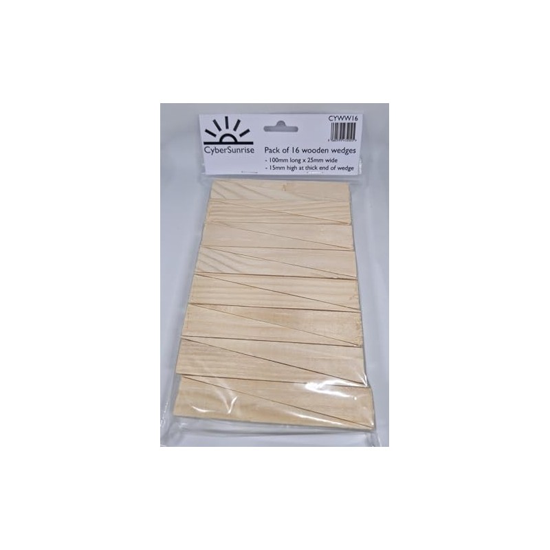 Pack of 16 wooden wedges