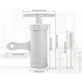 Sausage Stuffer Manual Sausage Maker with 4 Sizes Funnel Stuffing Tubes Plastic Meat Filler Stuffer Salami Maker