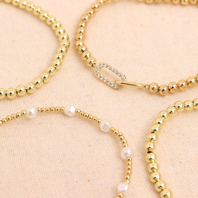 Tyebiva Gold Bracelets Stack Set for Women, Summer Trendy 4Pcs