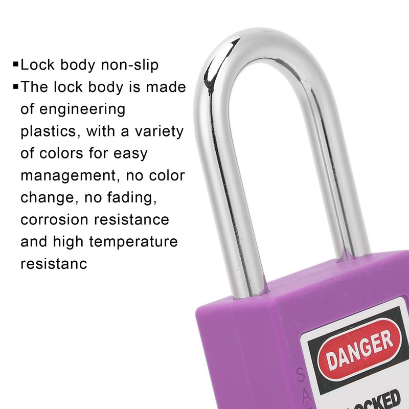 Sonew 38mm Safety Padlock with 2 Keys, Insulating Plastic Nylon