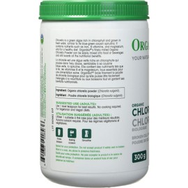 Organika Organika Chlorella Certified Organic Powder- Broken Cell Wall for Enhanced Bioavailability, Extensive Nutrient Profile, Alkalining, Detoxify- 300g