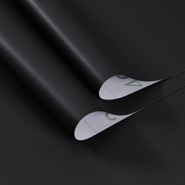 LVSHI Black Wallpaper Peel and Stick Bathroom Removable Wallpaper Thicken Vinyl Modern Matte Textured Solid Color Self-Adhesive Wallpaper Contact Paper for Bedroom Kitchen Cabinet (24"x393" Black)