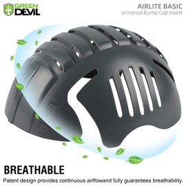 GREEN DEVIL Universal Bump Cap Insert for Baseball Caps Vented Lightweight Safety Bump Hat Insert for Men Women 3 Pack