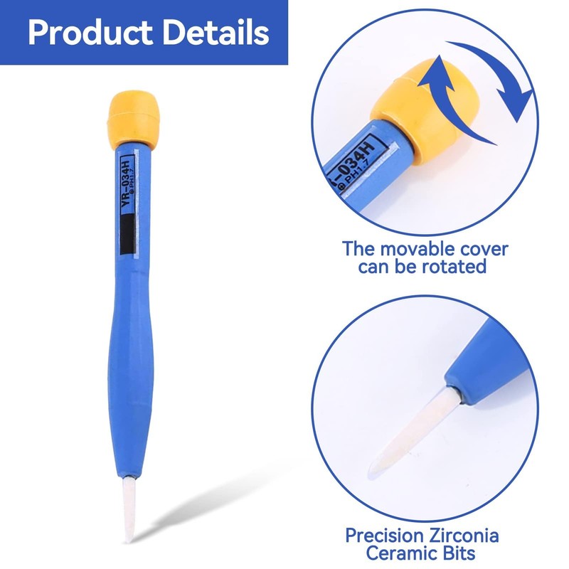 8-Piece Frequency Screwdriver Set Slotted Screwdriver Kit Adjust Anti-Static Plastic