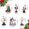 Doyomtoy Christmas Acrylic Decoration, Pack of 12 Christmas Pendants Nightmare