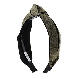 Motique Accessories Two Inch Fancy Sparkle Knot Headband for Women - Gold
