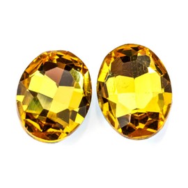 Potomac Crystal Oval Stones - Topaz 13x18mm | Pack of 2