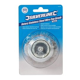 Silverline 409596 Rotary Stainless Steel Wire Cup Brush 75 mm