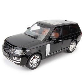 imtfzct 1/18 Range Rover car model, zinc alloy pull back toy die-cast car with sound and light, SUV crossover, kids toy car, gifts for boys and girls black