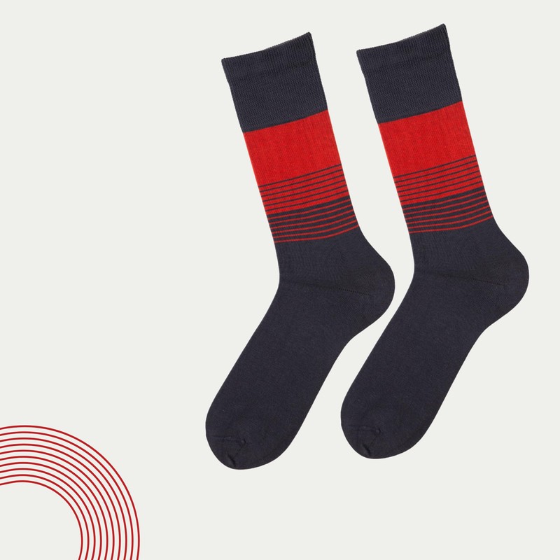 Ntelioglou Breathable Checked Patterned Men's Socks | 3-Piece Cotton Checked