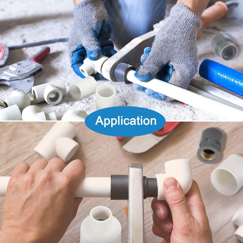 sourcing map 40mm PVC Pipe Coupling Adapter, 2 Pcs Pipe