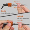 Enhanced Non-Slip Bit Holder Key Chain 6pc, 1/4 Inch Hex
