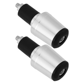 LT Easiyl 1 Pair Motorcycle Handlebar End Plug 7/8 Inch 22mm Motorcycle Handlebar Ends Handlebar Grips Bar End Plugs for Motorbike Dirt Bike Scooters(Silver)