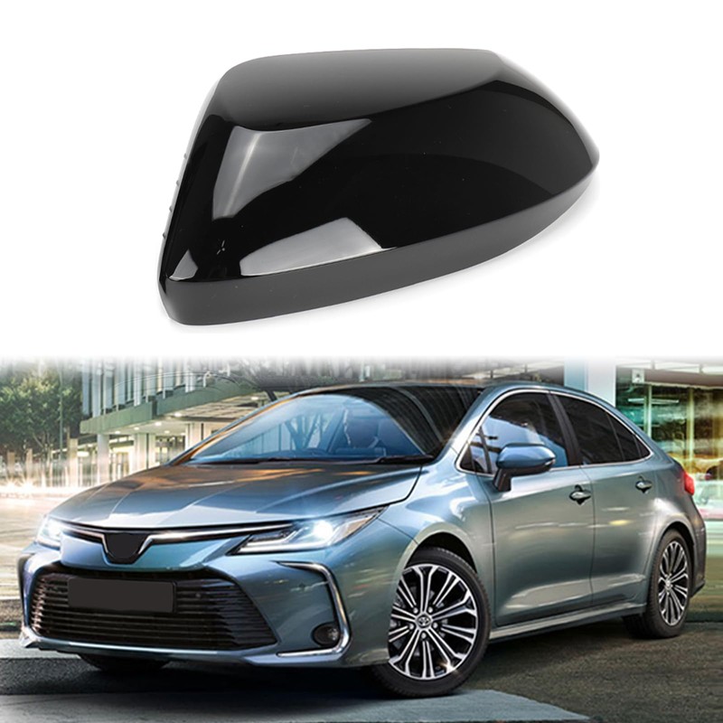 Black Right Passenger Side Replacement Mirror Cover Cap Housing for