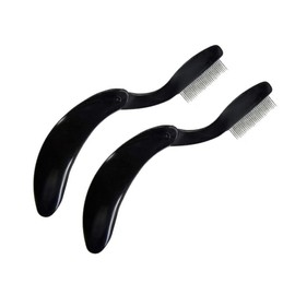 Mikinona 4pcs Curved Eyebrow Comb Plastic Handle Folding Eyelash Comb for Brow Grooming Tools Steel Needle Eyebrow Brush for Beauty Makeup