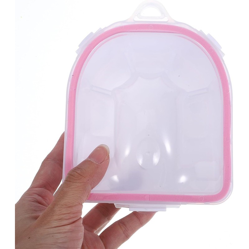 Cuenco para Remojar Uñas Rosa con Acero Inoxidable, Kit de