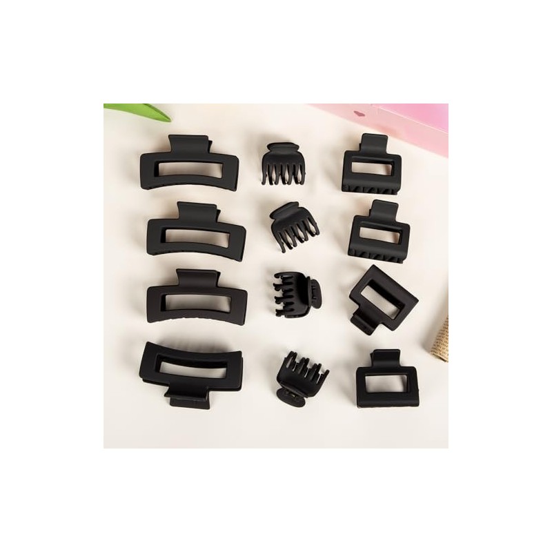 12 PCS Hair Claw Clips for Women – Small Medium