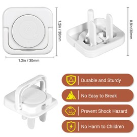 Outlet Covers Baby Proofing, 40 Pack Child Proof Plug Socket Covers Electric Plug Protectors Safety Caps to Prevent Power Shock, for US 3-Prong, Gray & White