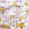 FIMETEUG Purple Butterfly Wall Sticker, 72 PCS, Elegant, Metallic Paper,