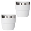 Cafezi 4 oz Espresso/Coffee Cup, Ceramic-Lined 18/8 Stainless Steel, Double-Wall