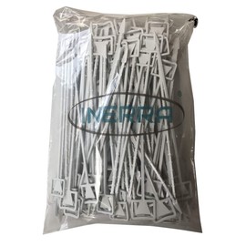 INERRA Card Holders - White Cardettes with Spike for Flower Bouquets Message Cards (Pack of 20)