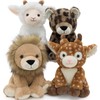 MorisMos 4 Pcs Bulk Stuffed Animals, 8" Woodland Plush