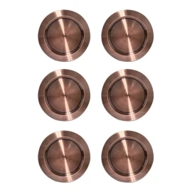 Baum Brothers Set 6 Platos Base De Acero Inoxidable En Color Cobre Kb-010