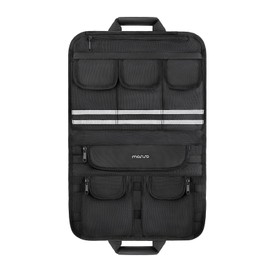 MOSISO Tour Pack Lid Organizer Trunk Lid Pouch Tool Luggage Storage Bag with 8 Pockets Compatible with Harley Road Glide Road King Street/Electra Glide Touring, Black