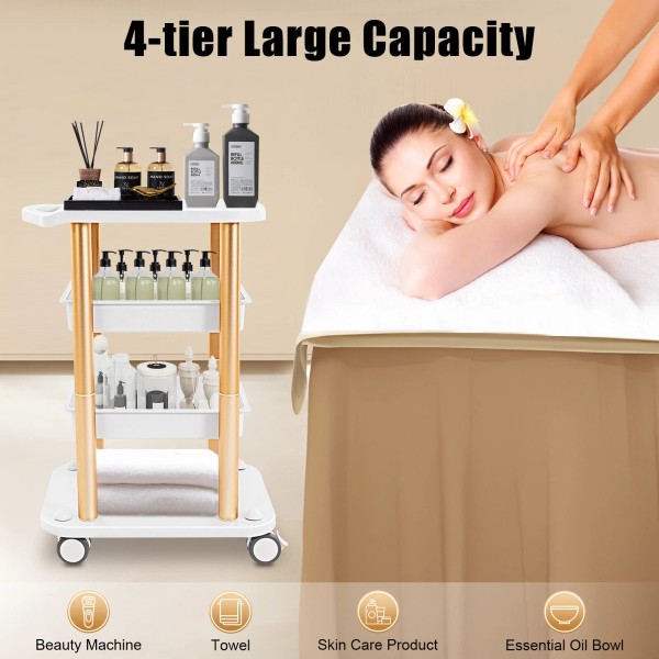 Unbranded 4-Layer Trolley Cart Stand Ultrasonic Cavitation RF Beauty Spa