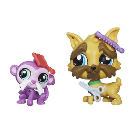 Littlest Pet Shop Pet Pawsabilities Brussels Griffon Sam and Tamrin O'Monk Doll