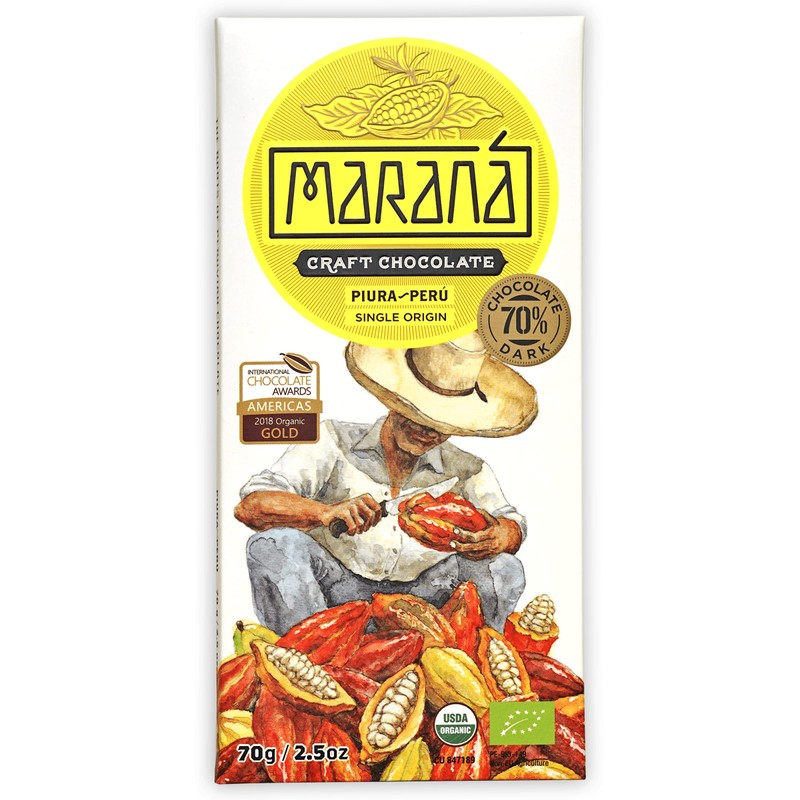 Maraná Chocolate 70% Cacao Variety Dark Chocolate 3 Pack -