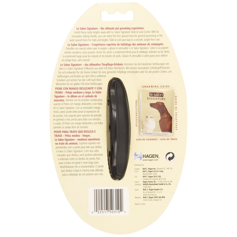 Le Salon 50310 Slide N Lock Grooming Comb for Cats